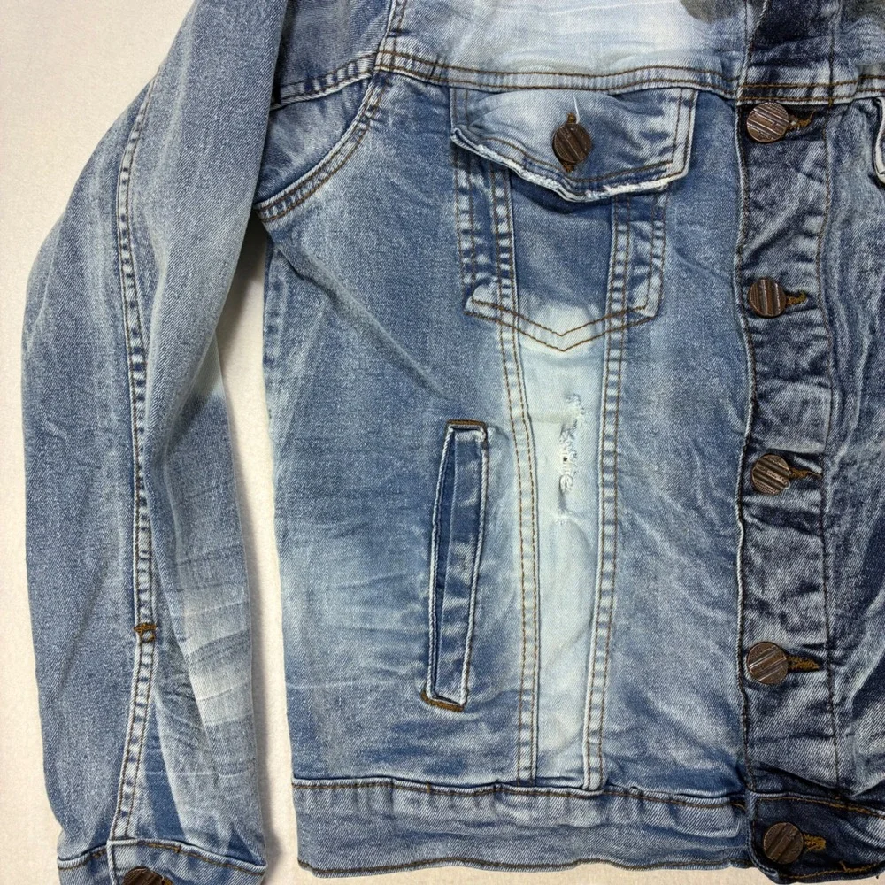 FWRD Denim Distressed Jean Jacket Boys Streetwear XL 18-20 Blue
